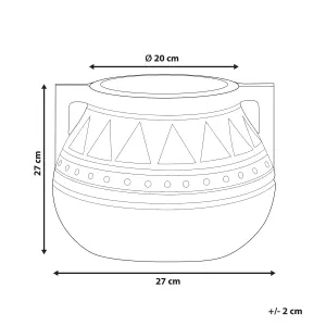 Plant Pot VARIEGATUM Ceramic Brown