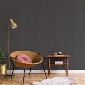 Galerie Botanica Black Small Weave Plain Smooth Wallpaper