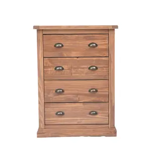 Tirolo 4 Drawer Chest of Drawers Brass Cup Handle