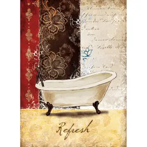 Refreshing Bath - Wrapped Canvas Painting Print 76cm H x 51cm W x 3.8cm D