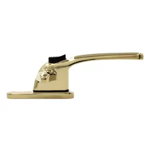 Universal Cockspur Window Handle Kit - Right, Polished Gold/White