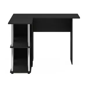 Angulo L-Shape Computer Desk Black / Americano