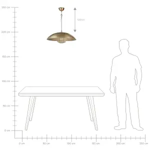 Metal Pendant Lamp Brass AGRANI