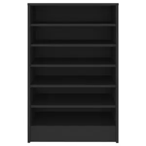 Berkfield Shoe Cabinet Black 60x35x92 cm Engineered Wood