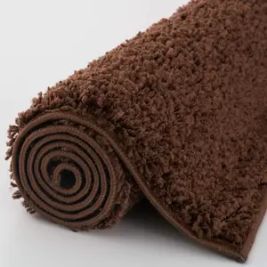 Myshaggy Collection Living Room Rugs Solid Design  Brown