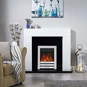 Focal Point Langham 2kW Chrome effect Electric Fire