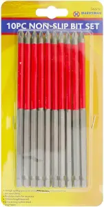 10Pc Power Drill Screwdriver Bit Set Long Reach Non Slip Carbon Steel 150Mm