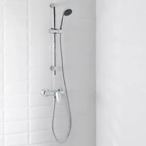 GoodHome Blyth Chrome effect Wall-mounted Without thermostat Mixer Shower