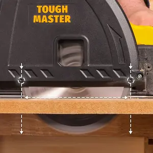 TOUGH MASTER Plunge Track Saw Corded Saw for Wood with 165mm 48T Disc - 1400 Watts (TM-PTS165)