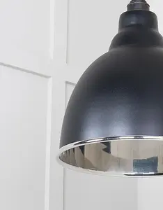 Smooth Nickel Brindley Pendant in Elan Black