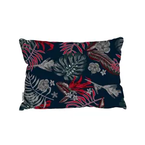 Vintage tropical pattern with exotic palm leaves and flowers (Outdoor Cushion) / 45cm x 30cm