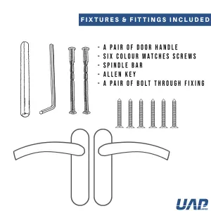 Intelligent Hardware - Internal Door Handle - E-Zeta - Lever on Backplate - Lever Latch Furniture -  Polished Chrome