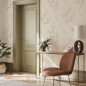 Zambaiti Parati Carmella Floral Trail Green Wallpaper