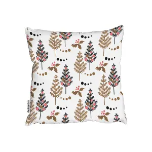 Christmas Tree, Holly leaf pattern (Cushion) / 45cm x 45cm