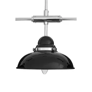 Interiors by Premier Jasper Black and Chrome 3 Light Pendant Light