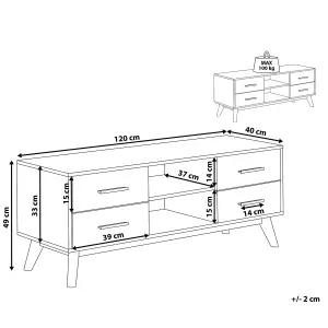 Beliani Modern TV Stand Light Wood FLORIDA