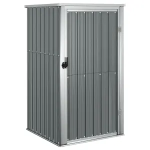 Berkfield Garden Tool Shed Grey 88x89x161 cm Galvanised Steel