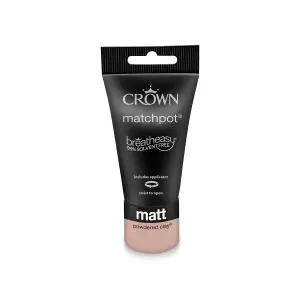 Crown Breatheasy Powdered clay Matt Emulsion paint, 40ml