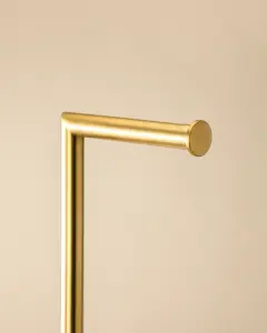 Cosmic Free Standing Toilet Brush/Paper Holder Brushed Gold PVD Architect Sp