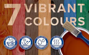 Roxil Wood Stain Preserver (1L Cobalt Blue) - 5 Year Protection for Indoor & Outdoor Wood. No VOCs, Fast-Drying. 5 m Coverage