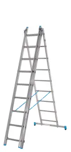 Mac Allister 3-way 5.2m Aluminium Combination Ladder