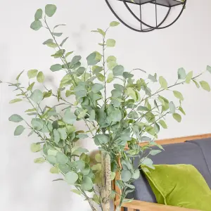 160cm Eucalyptus Tree Artificial plant in Black Australian Pot