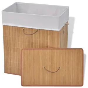 Laundry Hamper Natural / Rectangular / 52 x 32 x 60 cm