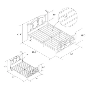 Kourtney Platform Bed White / Kingsize (5')