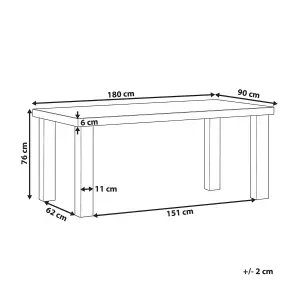 Garden Table Concrete Grey TARANTO