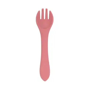 Tiny Dining - Baby Silicone Weaning Fork - Dusty Rose