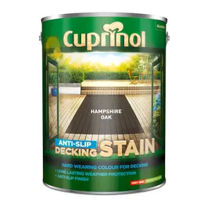 Cuprinol Anti-slip Hampshire oak Decking Wood stain, 5L