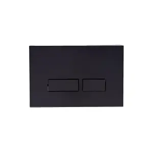 Nes Home Wall Hung WC Cistern Frame with Matt Black Square Button Flush Plate