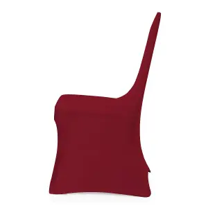 Polyester Spandex Chair Cover for Wedding Decoration - Burgundy, Pack of 1