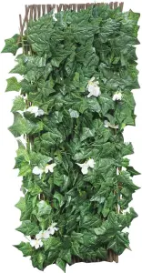 AAMEN 1 x 2m Garden Outdoor Artificial Flower Leaf Trellis