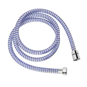 Invena Long Color Changing Shower Bath Hose Chrome Blue and Red 150cm Invena