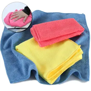 Microfibre Cloths Set of 6 - super soft, highly absorbent, washable, 35 x 35 cm - colourful