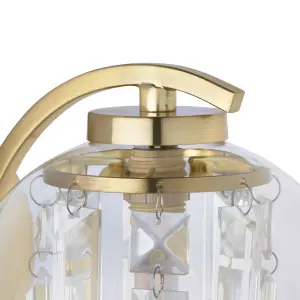 Harbour Studio Mallorie Satin Gold Wired LED Wall light