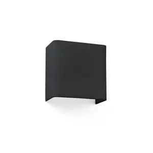 Luminosa Cotton Black Square Wall Light 200x 205x 108, E27