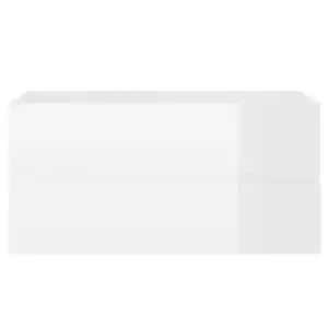 Berkfield Sink Cabinet High Gloss White 90x38.5x45 cm Engineered Wood