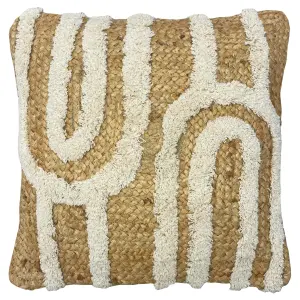 furn. Unio Tufted Jute Feather Filled Cushion