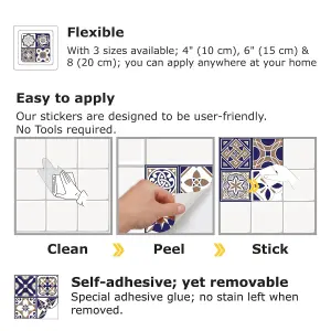 Walplus Royal Tile Stickers Tiles Backsplash for Kitchen,Room PVC