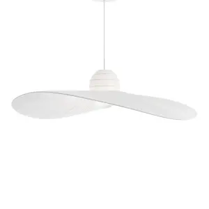 Luminosa Madame 1 Light Dome Ceiling Pendant Light White