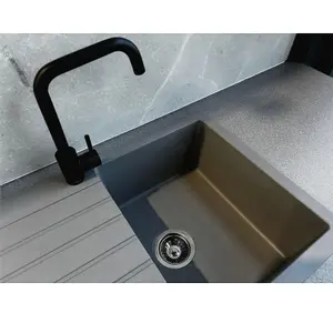 Liquida LG860GR 1.0 Bowl Granite Reversible Inset Compact Grey Kitchen Sink