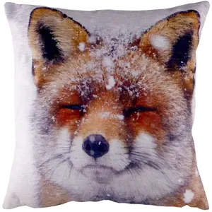 Evans Lichfield Portrait Fox Hand-Painted WatercolourPrint Polyester Filled Cushion