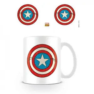 Marvel Shield Captain America Mug White/Red/Blue (One Size)