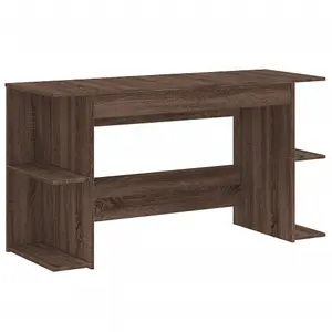 Berkfield Desk Brown Oak 140x50x75 cm Engineered Wood