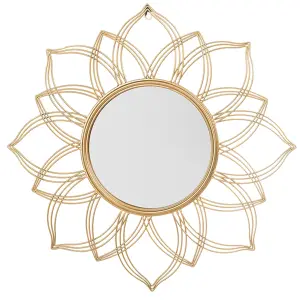 Beliani Glam Wall Mirror MILLY Metal Gold