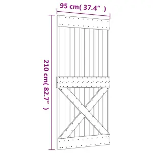 Berkfield Door NARVIK 95x210 cm Solid Wood Pine