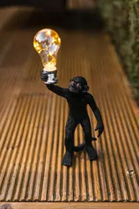 Solar Garden Monkey with Light Bulb