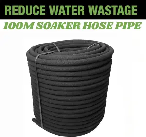 Transform Your Plant Watering 100m Aqua Drop Soaker Hose Drip Pipe-Premium Recycled Rubber LowWater Usage and Efficient Irrigation